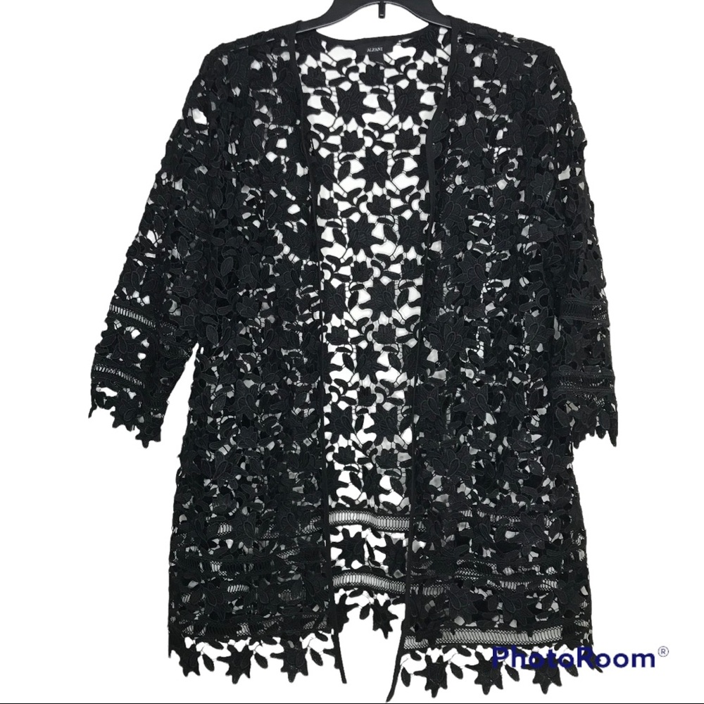 Lace Detailed Layering Sleeve Top Jacket Duster